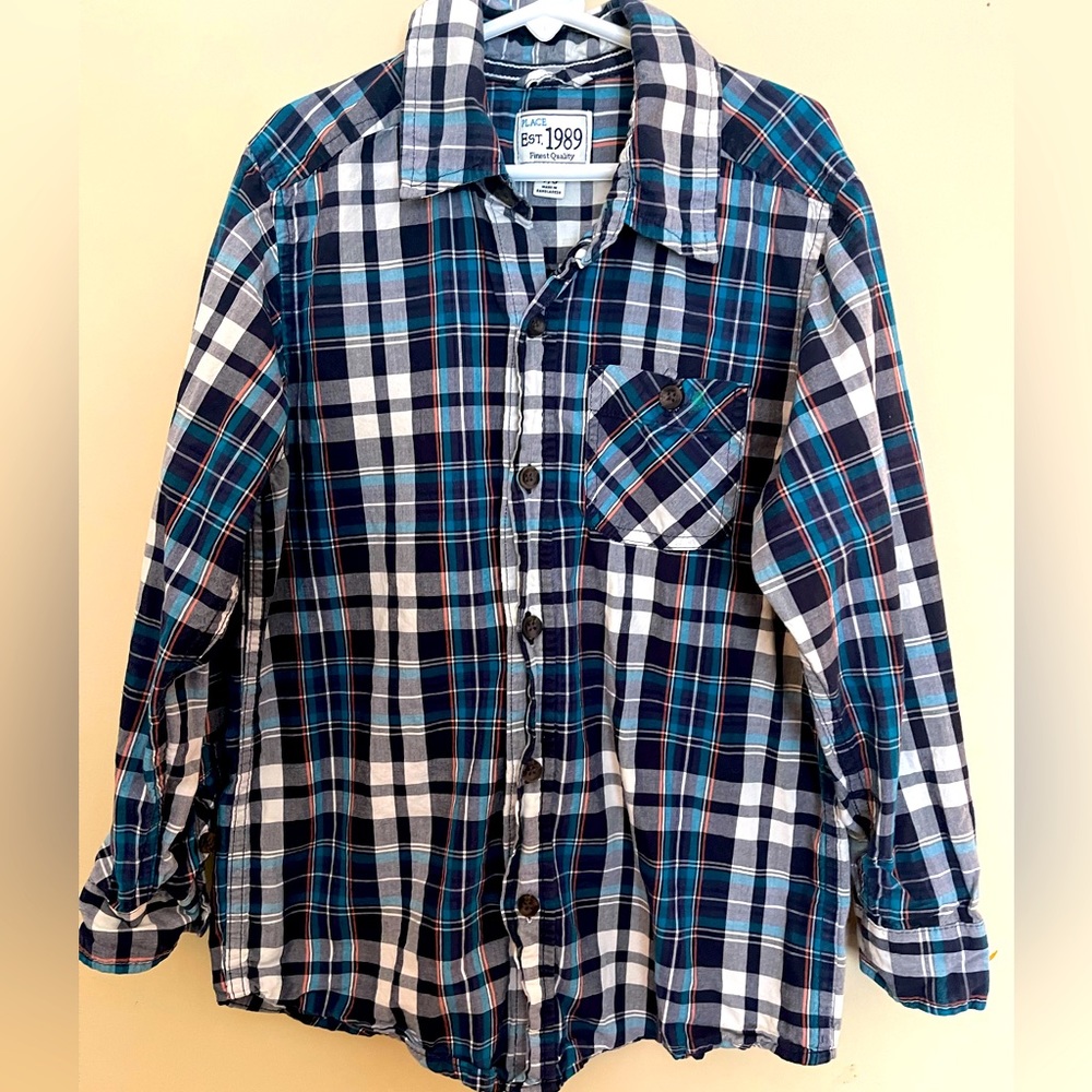 Children’s Place button-down shirt. Size Medium 7/8. Worn once!